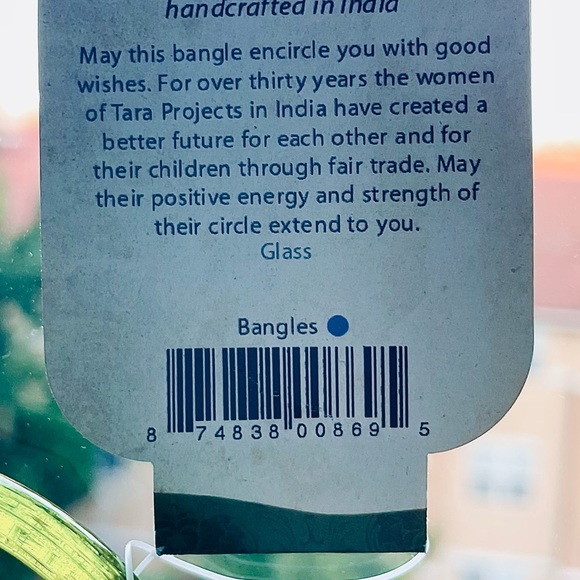 Glass Bangle Bracelets Set of 2 Handmade Artisan World Of Good Fair Trade - Picture 5 of 5